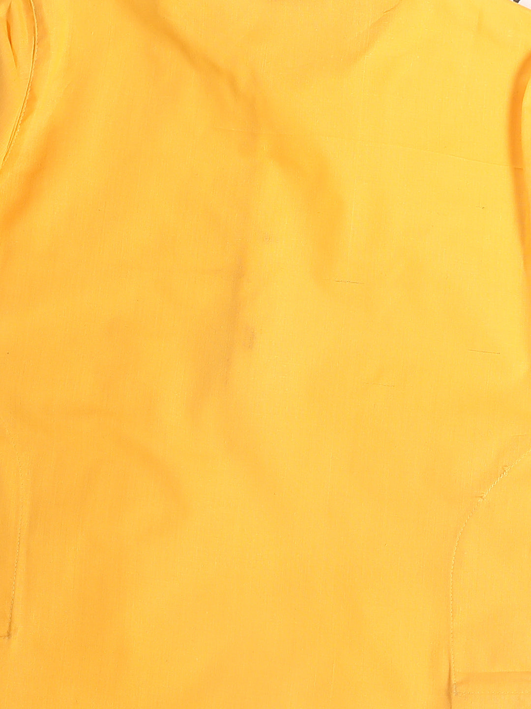 VASTRAMAY Boy's Yellow Kurta - qivii