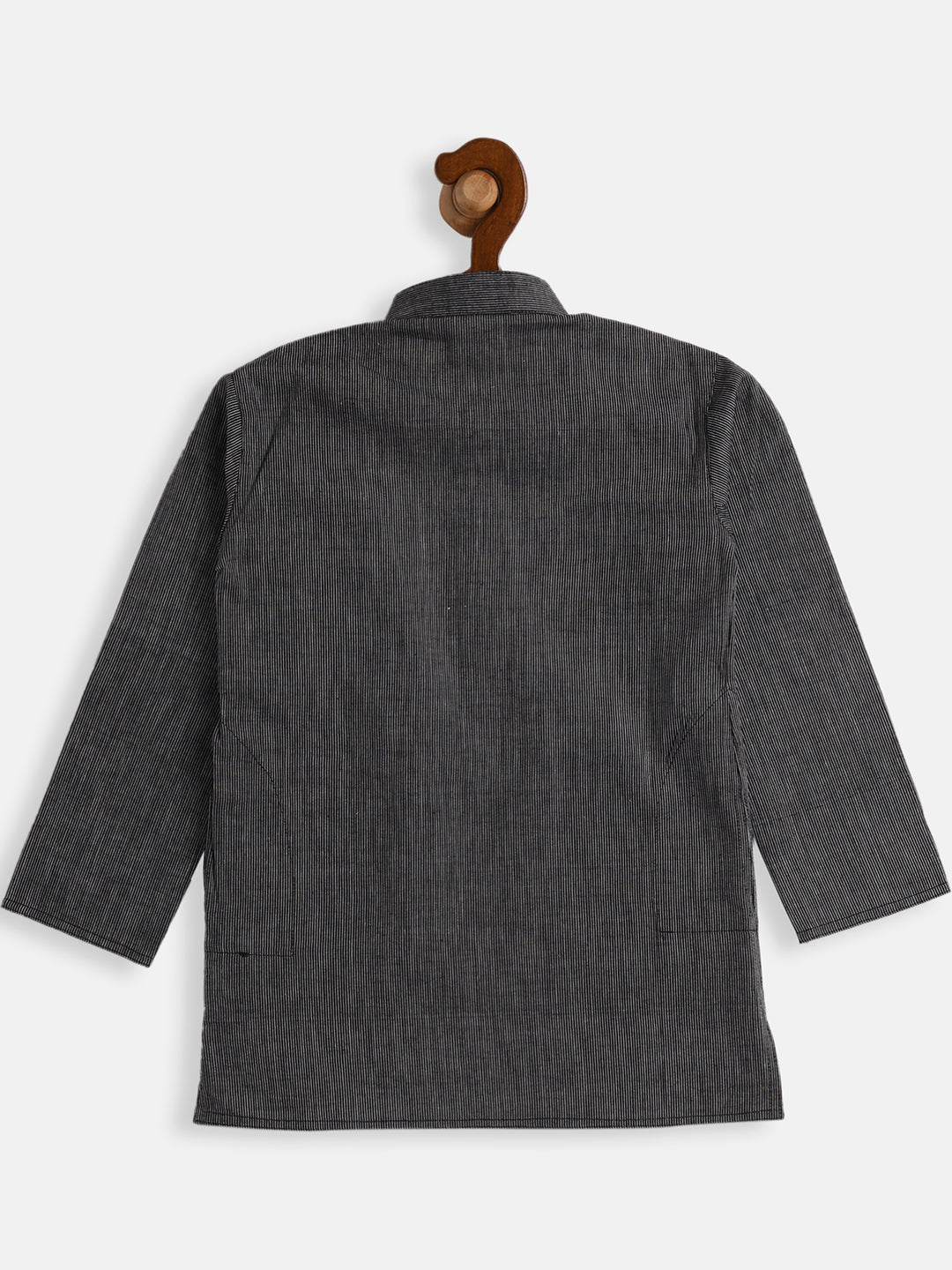 VASTRAMAY Boys Black Pure Cotton Kurta - qivii