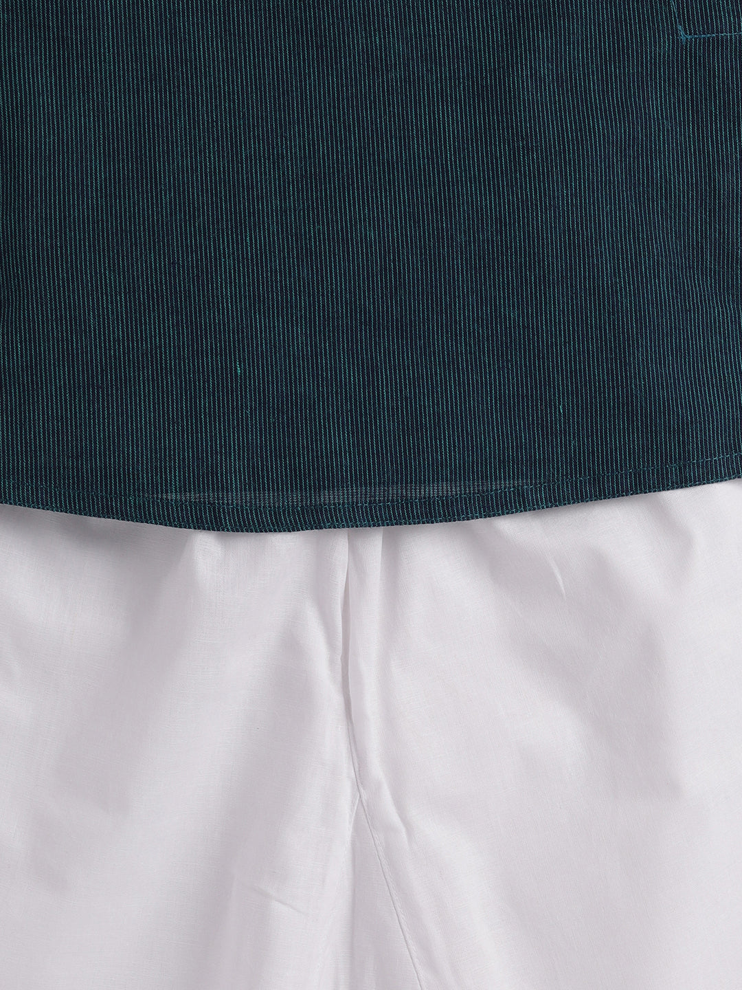 VASTRAMAY Boys Blue and White Pure Cotton Kurta Pyjama Set - qivii