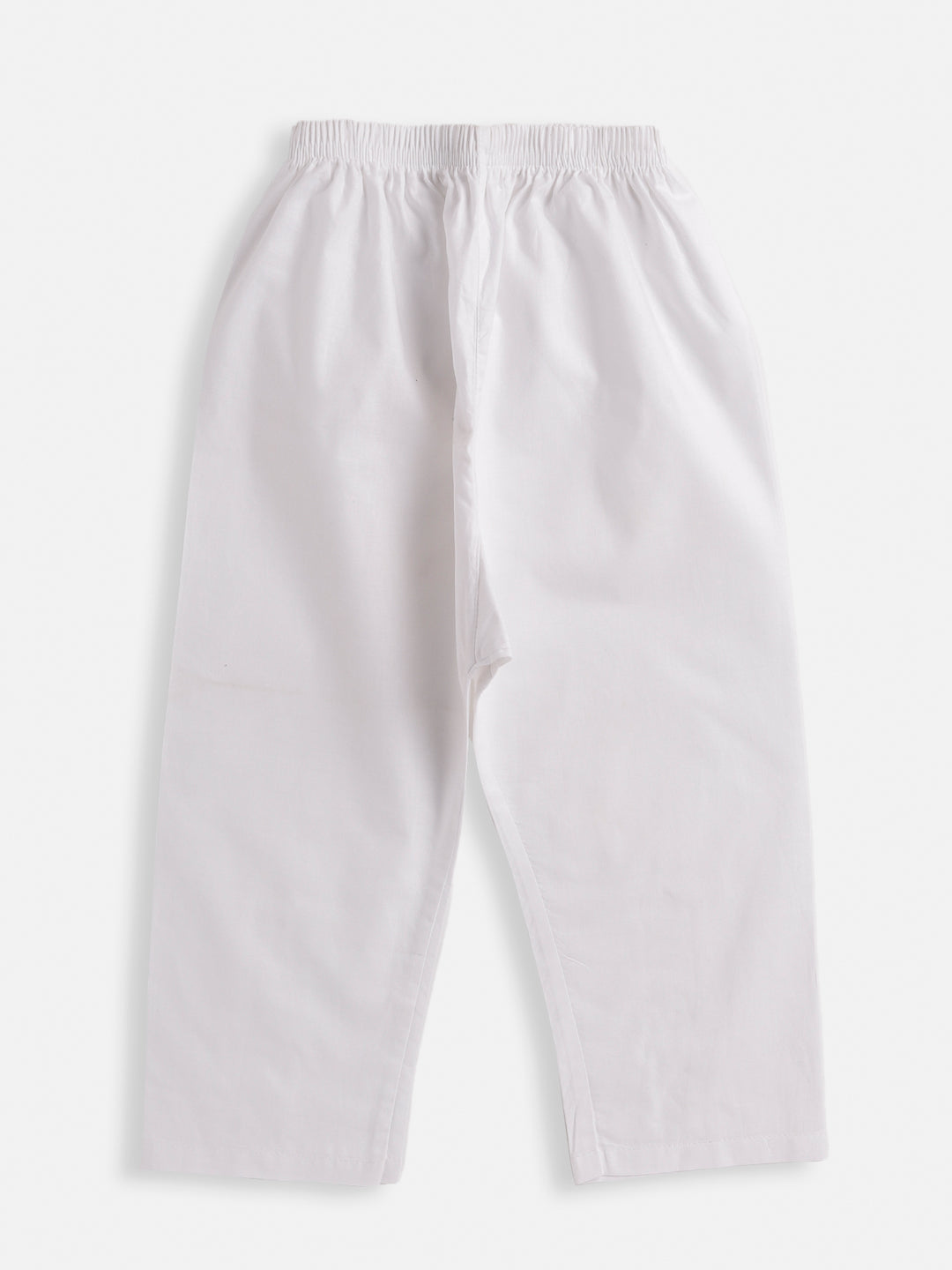 VASTRAMAY Boys Maroon And White Pure Cotton Kurta Pyjama Set - qivii