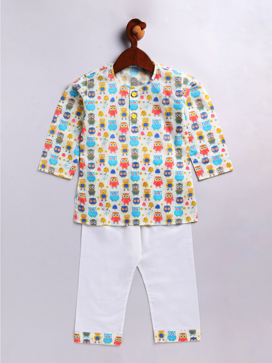 Vastramay Infant Boys Multicolor Cotton Blend Kurta Pyjama Set