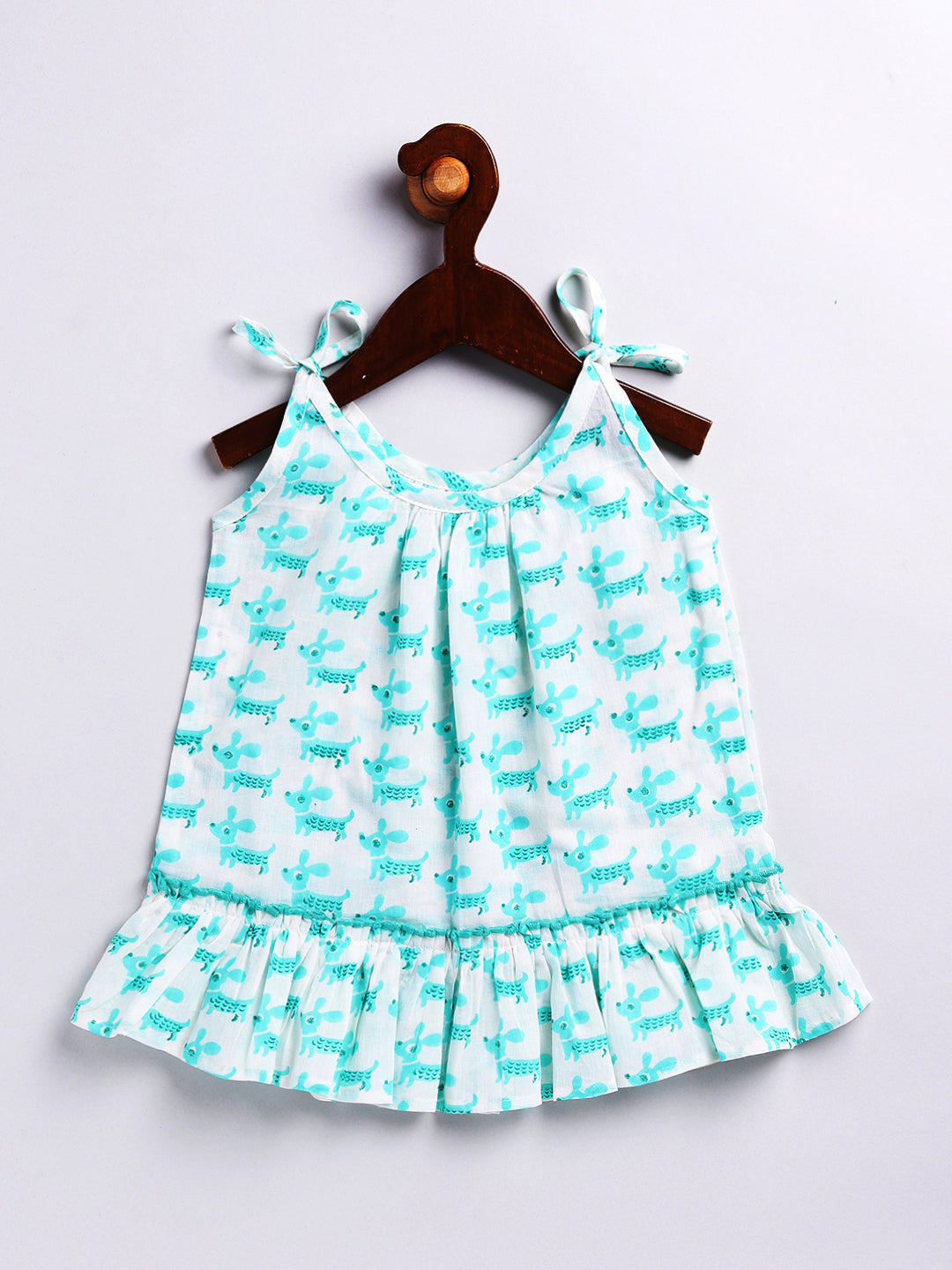 VASTRAMAY Girls' Aqua Dress