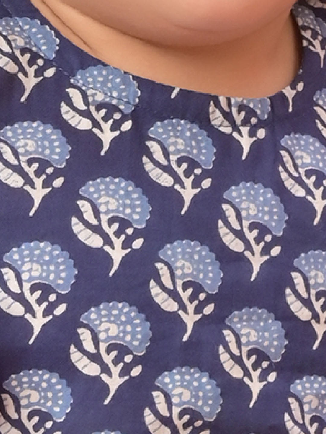 VASTRAMAY SISHU Girl's Blue Cotton Printed Dress - qivii