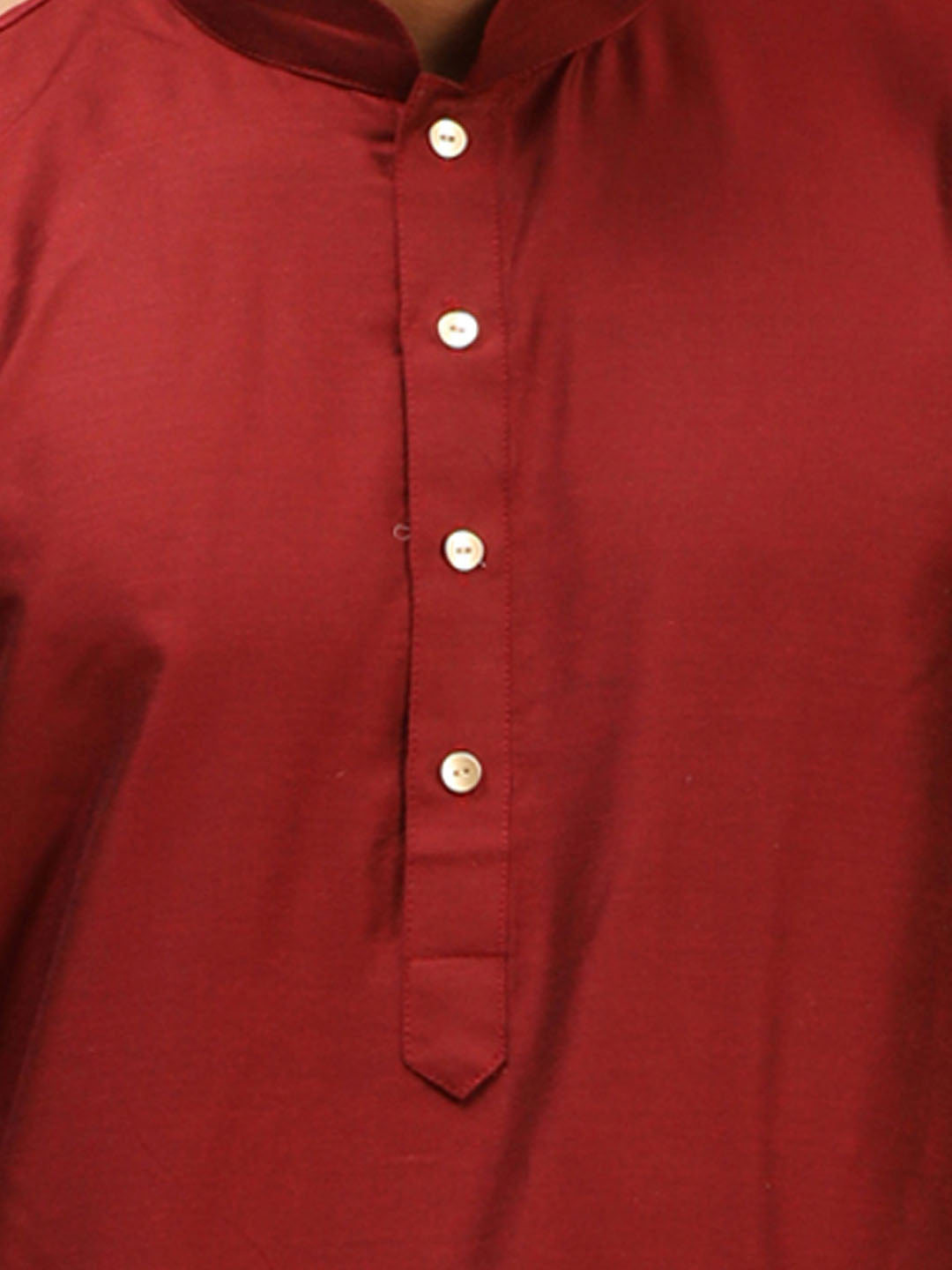 SHRESTHA By VASTRAMAY Men's Maroon Viscose Kurta