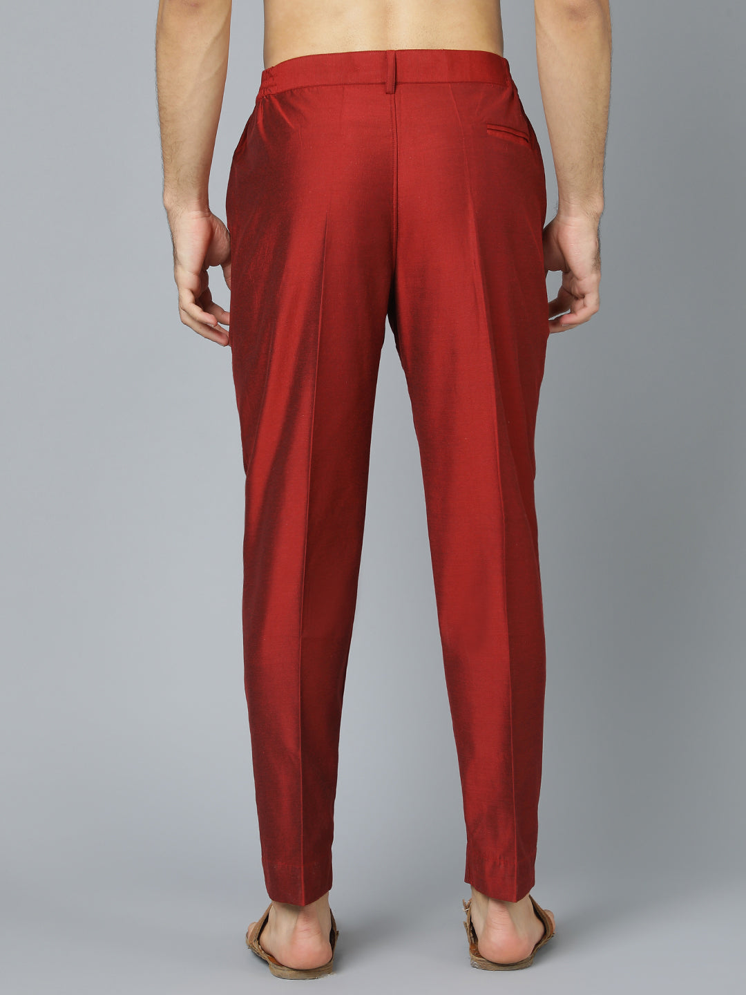 Vastramay Men's Maroon Viscose Pant Style Pyjama Set