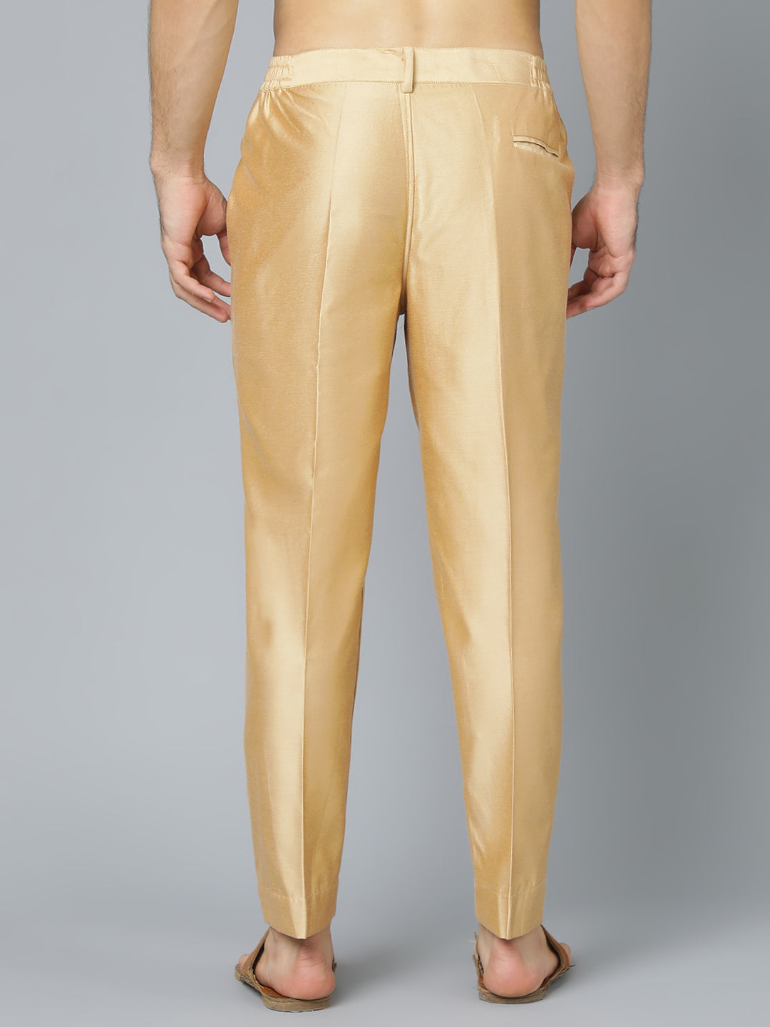 Vastramay Men's Rose Gold Viscose Pant Style Pyjama Set