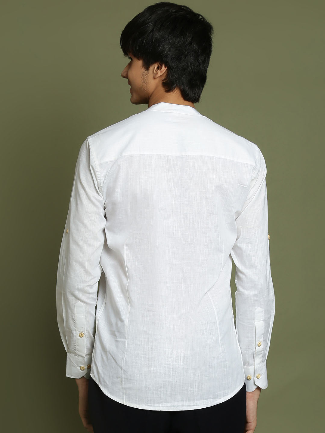 VASTRAMAY Boys White Short Kurta