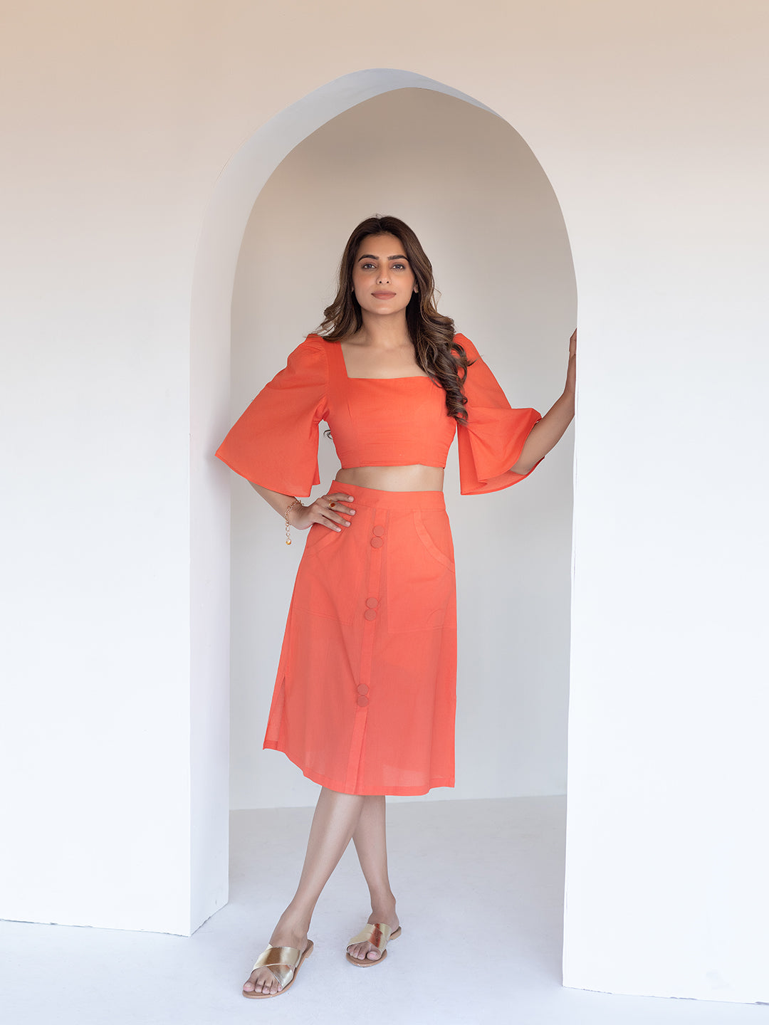 Vermilion Co-Ord Set  - By Ragavi - qivii