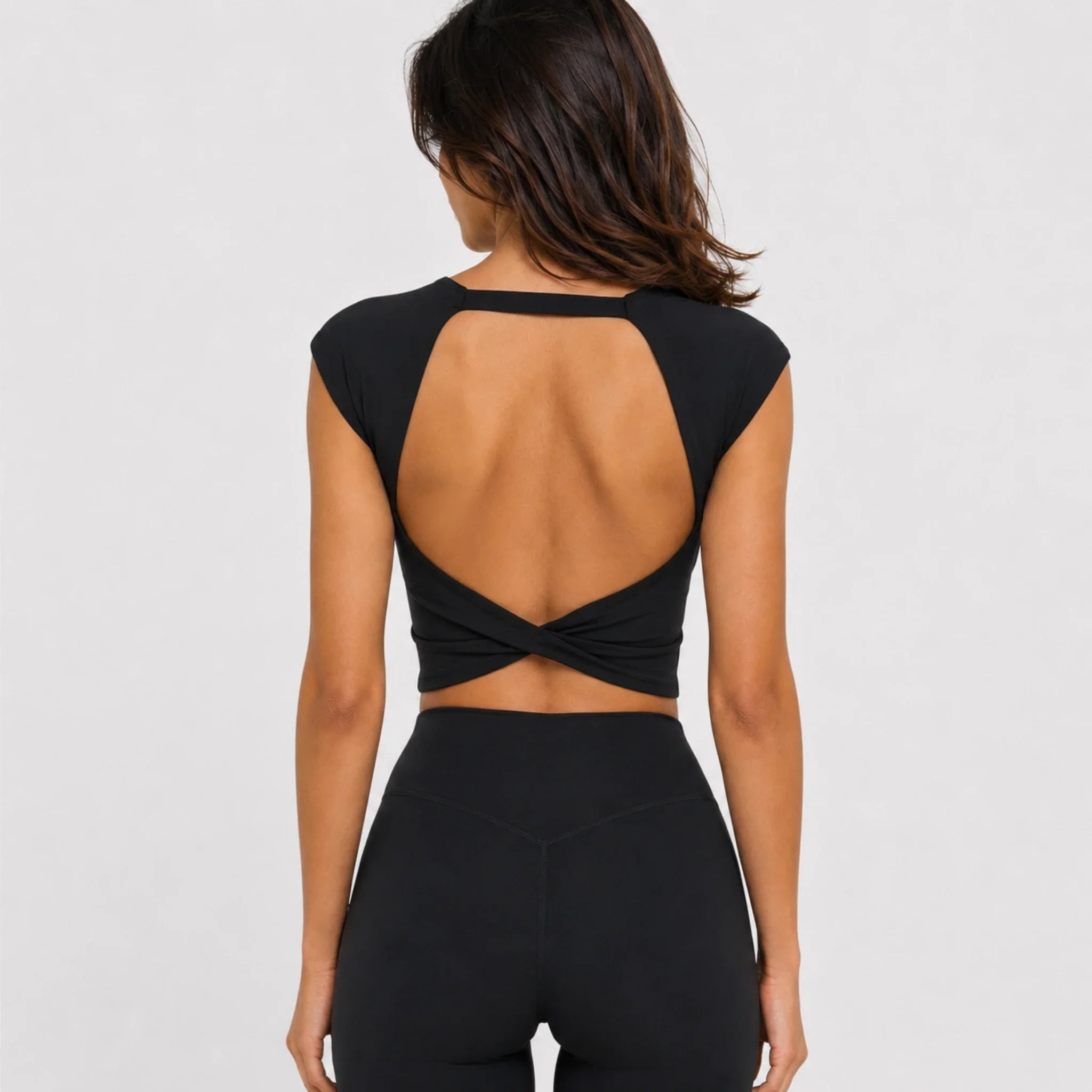 Zena — Knot Tee + Built-In Bra  - By Qivii