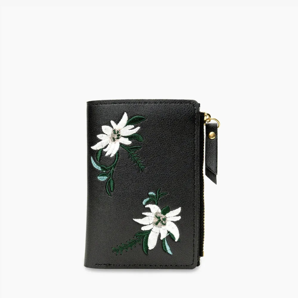 Fleur | Embroidered Wallet  - By Qivii