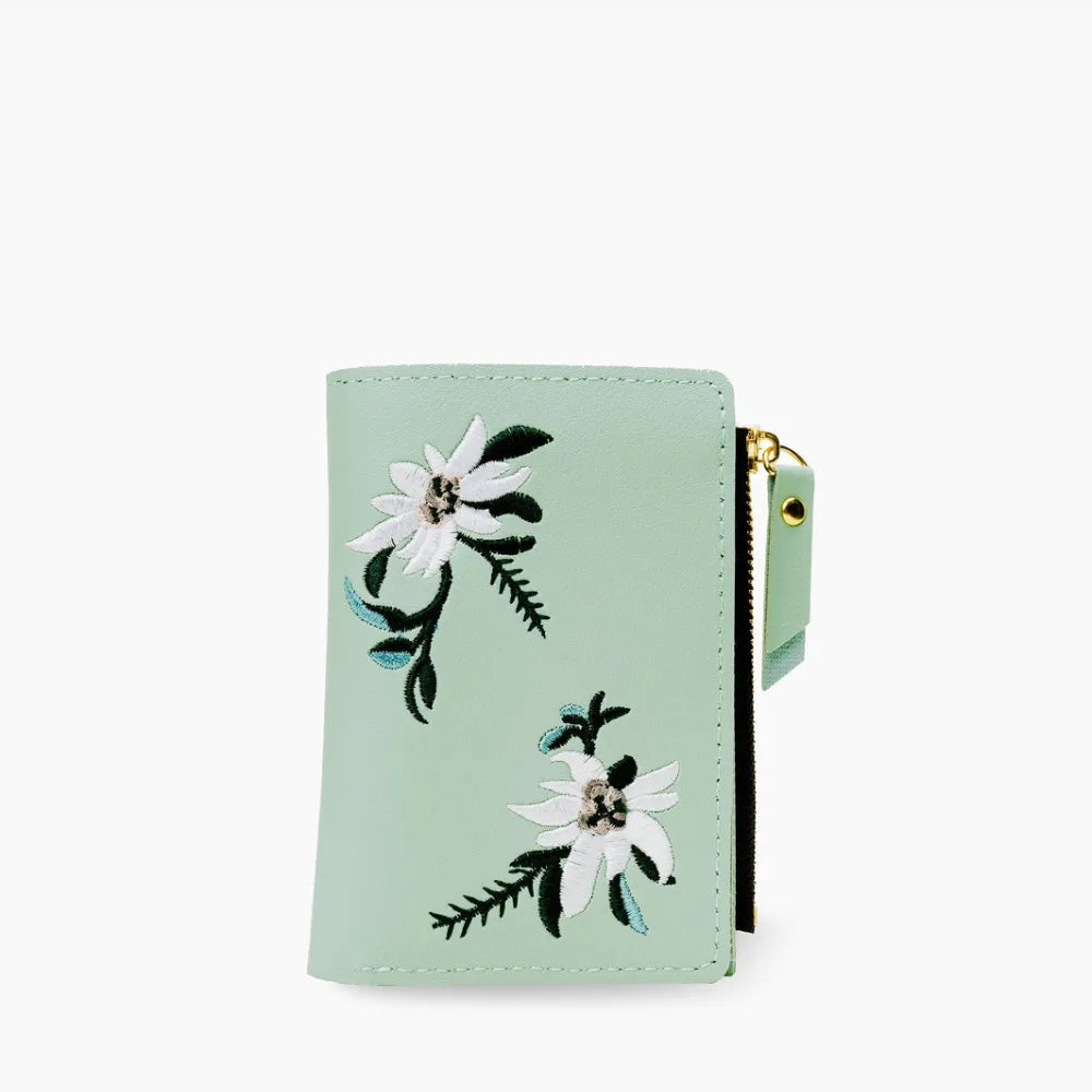 Fleur | Embroidered Wallet  - By Qivii