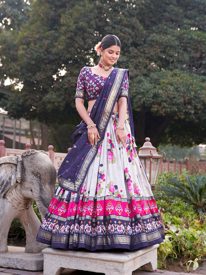 Navy-blue-lehenga-choli-with-foil-work