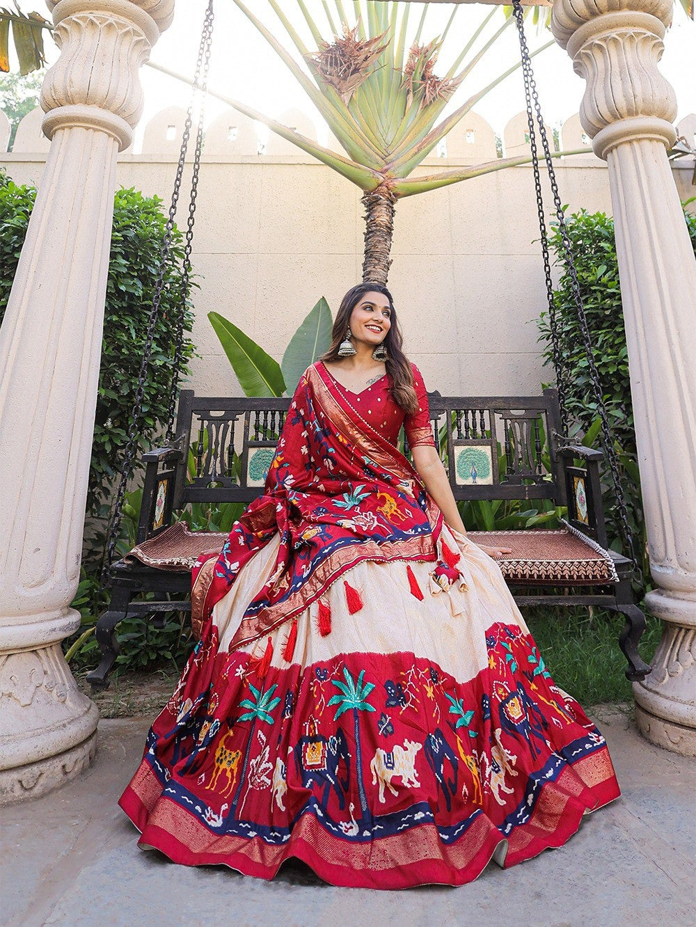 Beautiful Dola Silk Maroon Color Lehenga Choli with intricate foil work detailing