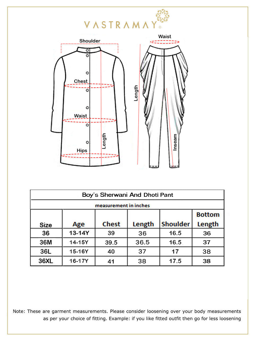 VASTRAMAY Boys Beige And Coffee jacquard Sherwani Set