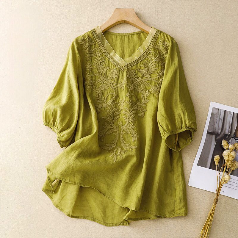 Daisy Cotton-Linen Shirt  - By Qivii