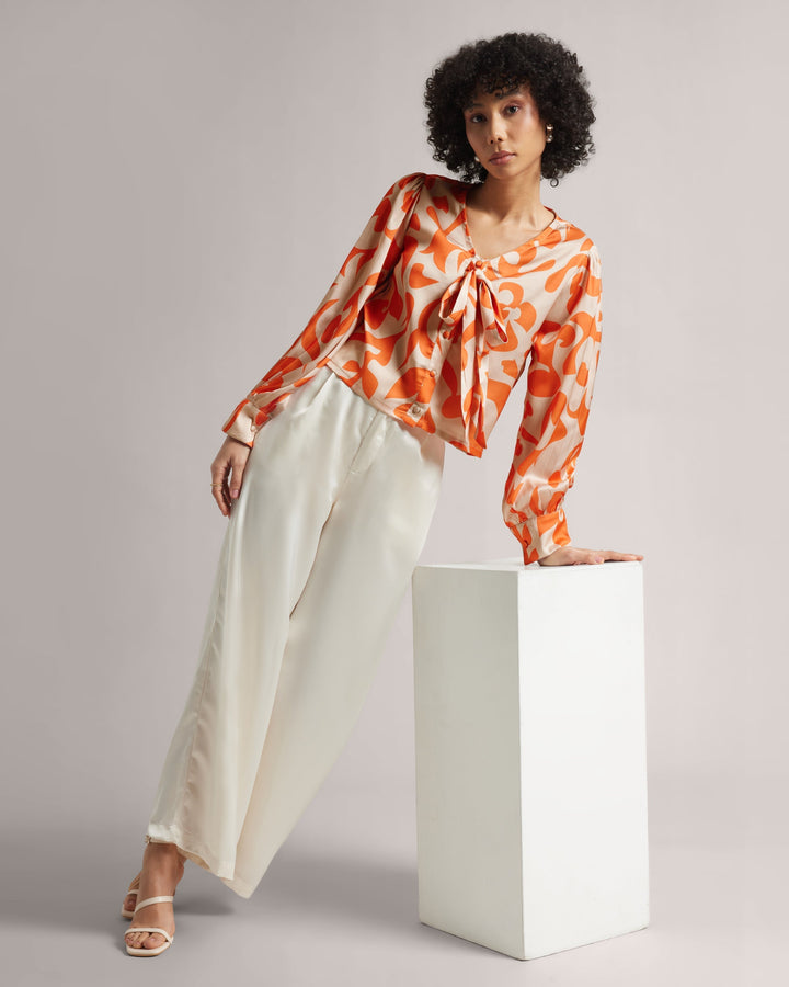 Orange Crop Shirt  - By Janasya