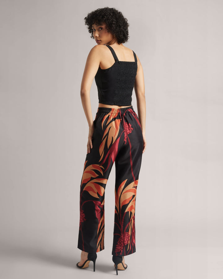 Charcoal Black Fiery Print Powerset  - By Janasya