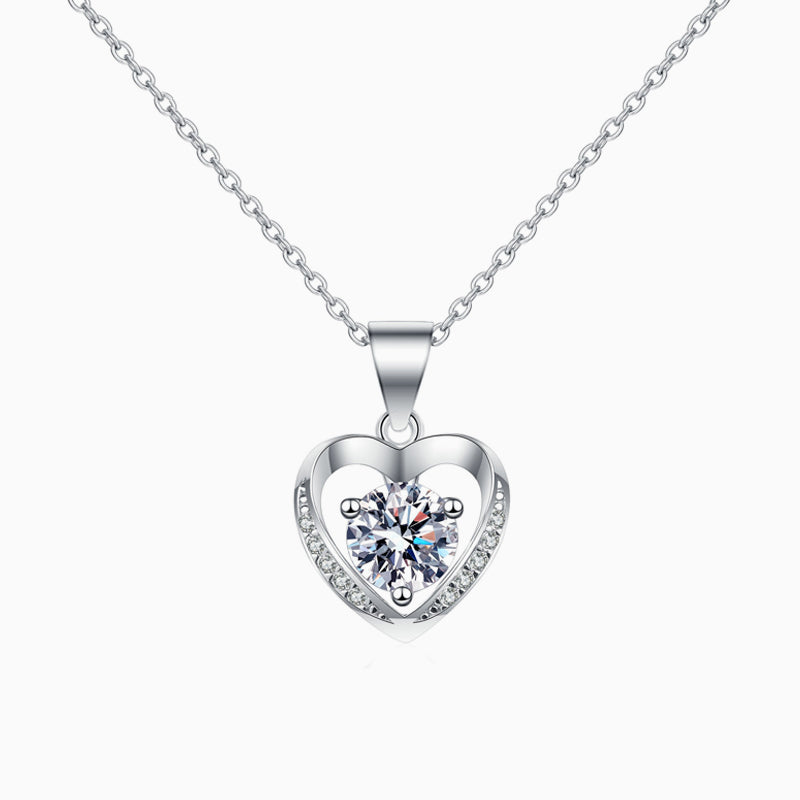 Zircon Heart Necklace by Qivii