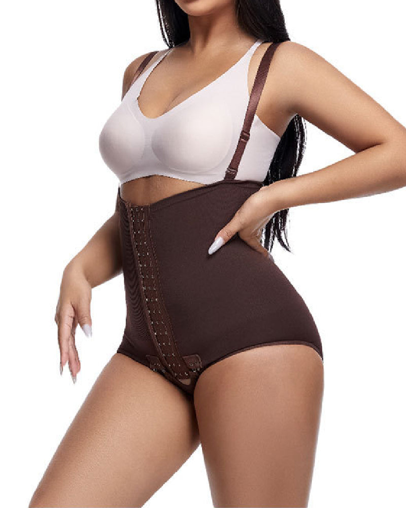 Women's Tummy Control Adjustable Buckle Front Open Bust Shapewear  - By Qivii