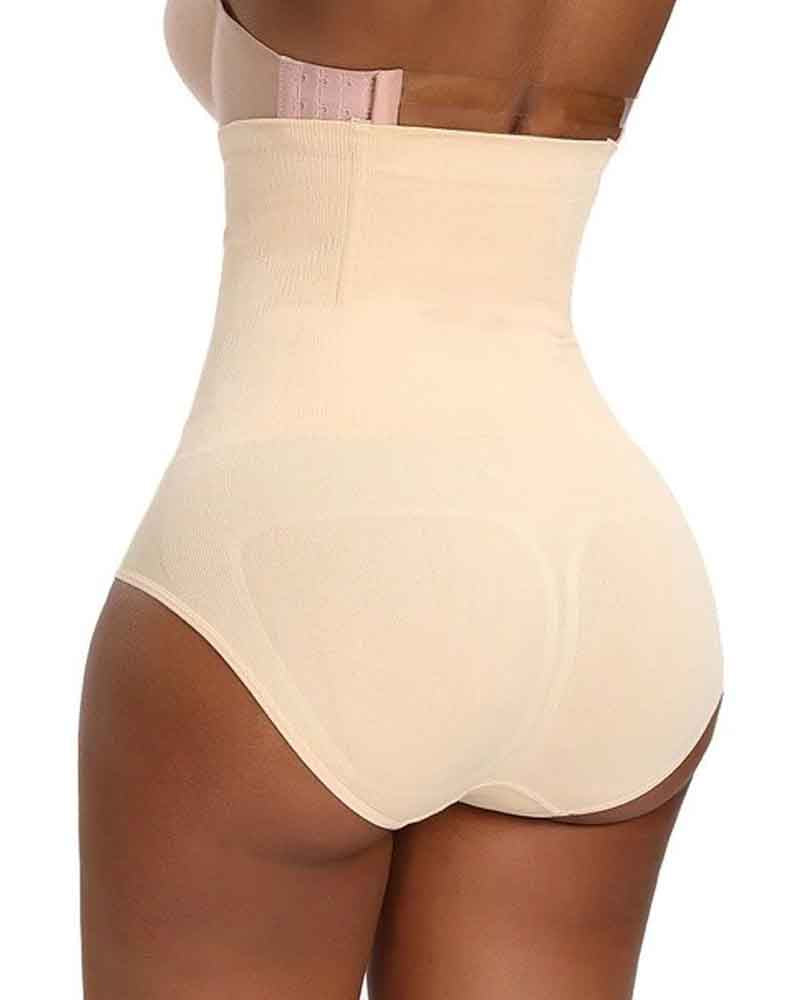 High Waist Butt Lift Shaping Briefs Seamless Tummy Control Shapewear Panties  - By Qivii
