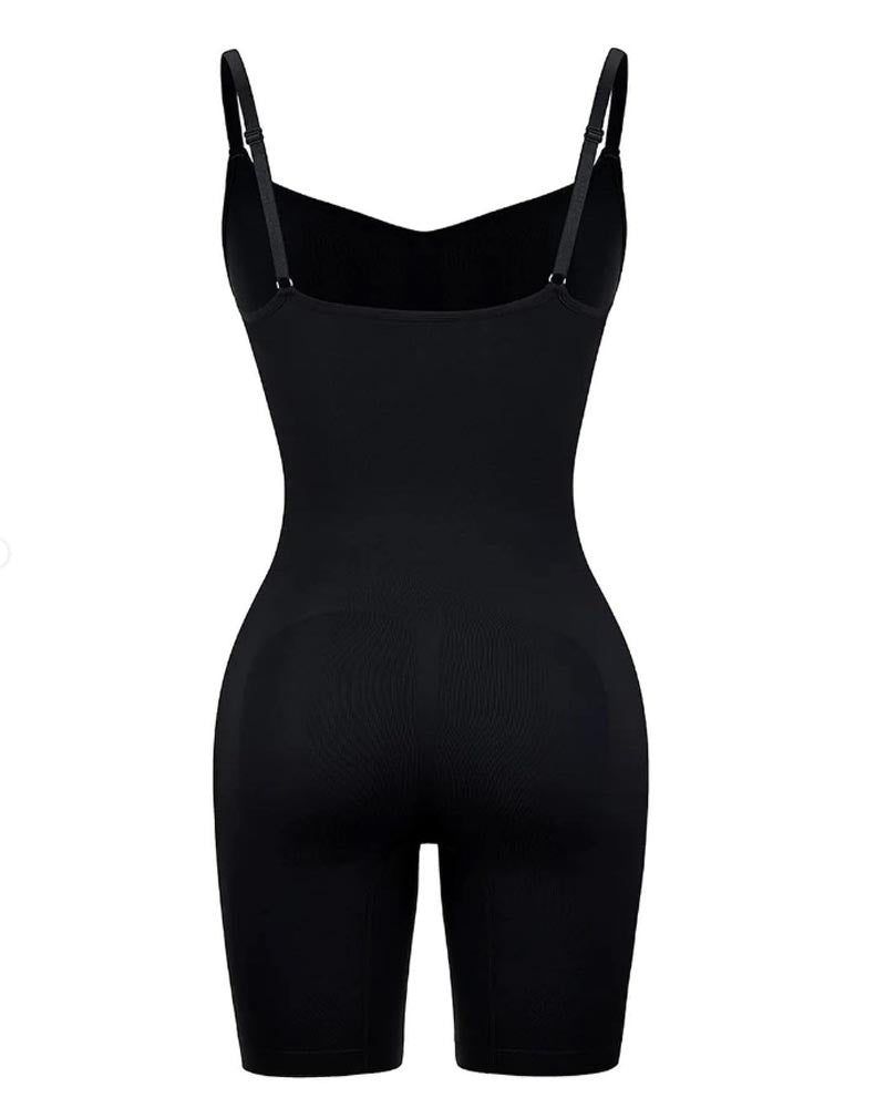 Seamless Light Support Tummy Control Thigh Slimmer Bodysuit Shapewear  - By Qivii