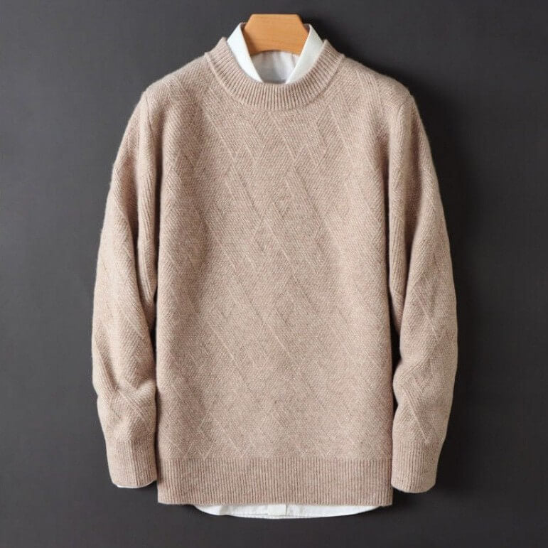 Giovanni Jacquard Cashmere Sweater  - By Qivii