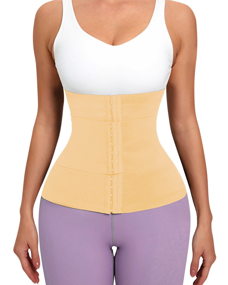 Waist Trainer Corset Double Belt Breathable Belly Slimming Workout Adjustable Fajas Girdle  - By Qivii