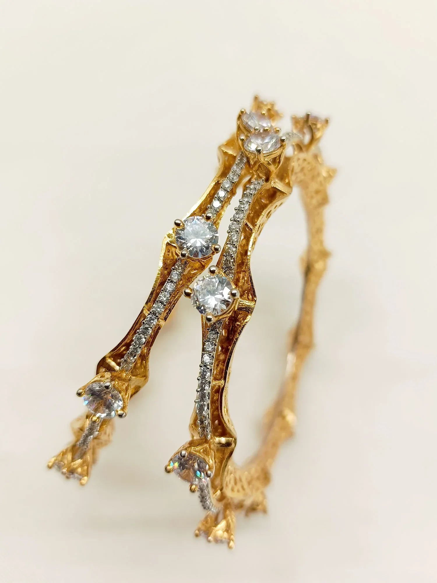 Aarusha White American Diamond Bangles