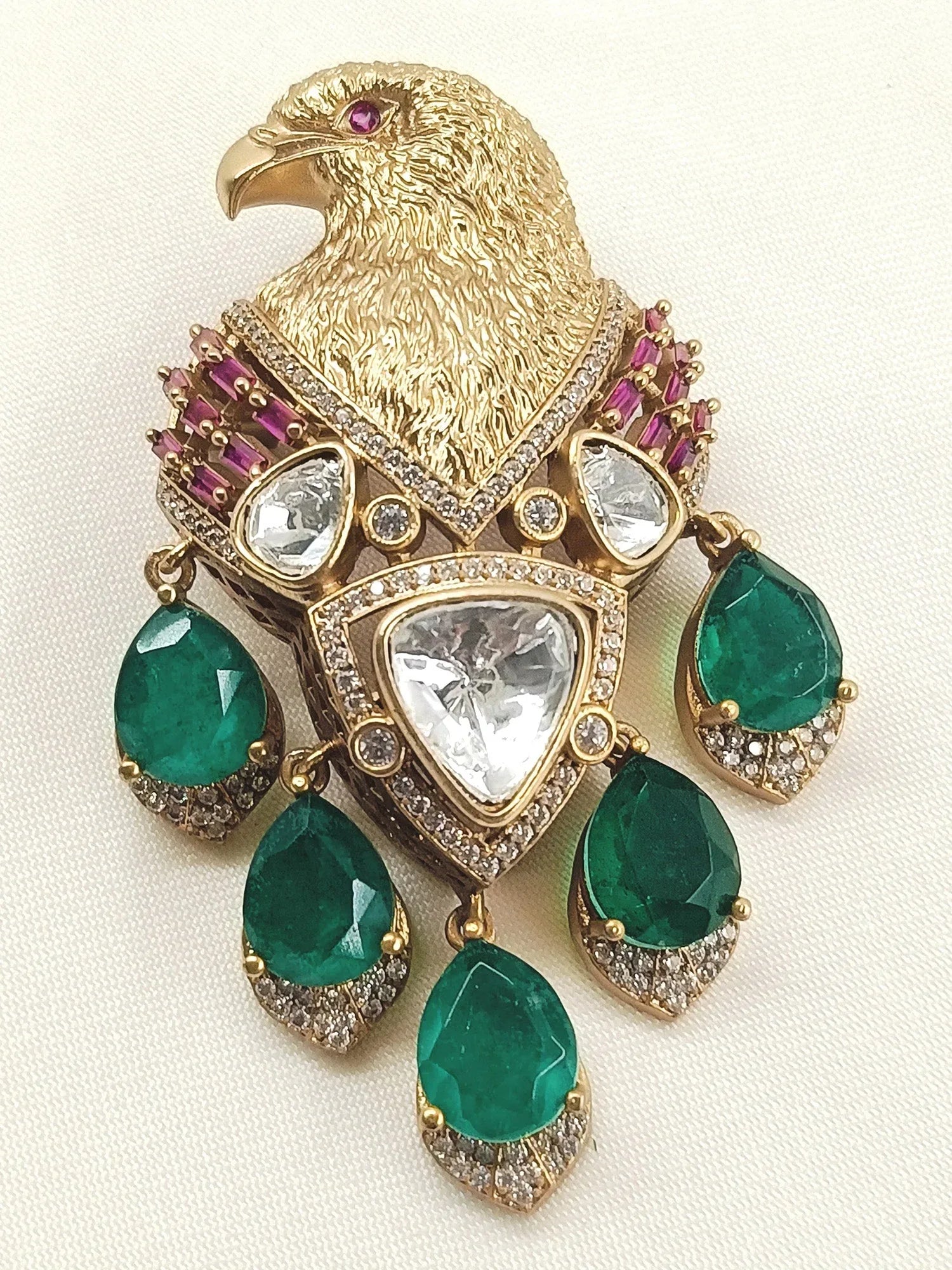 Disuza Green Eagle Brooch