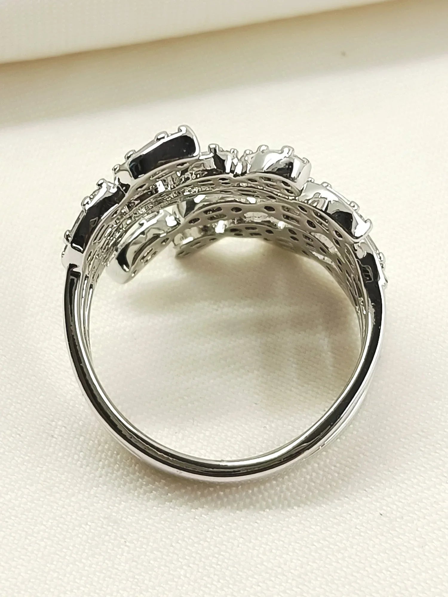 Rekha White American Diamond Finger Ring