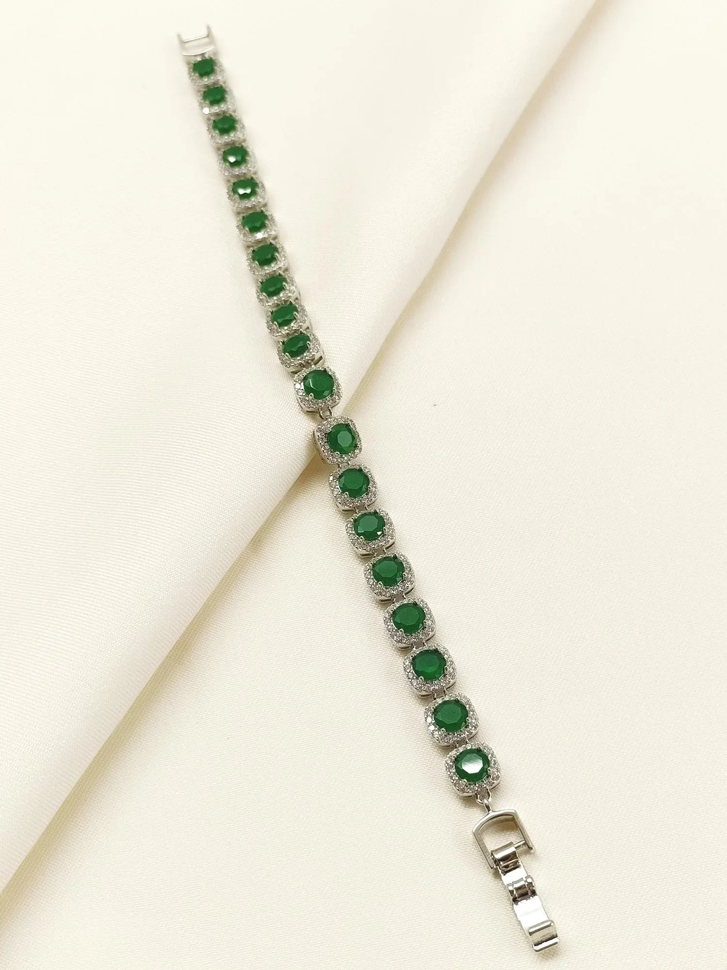 Chaitanya Green American Diamond Bracelet