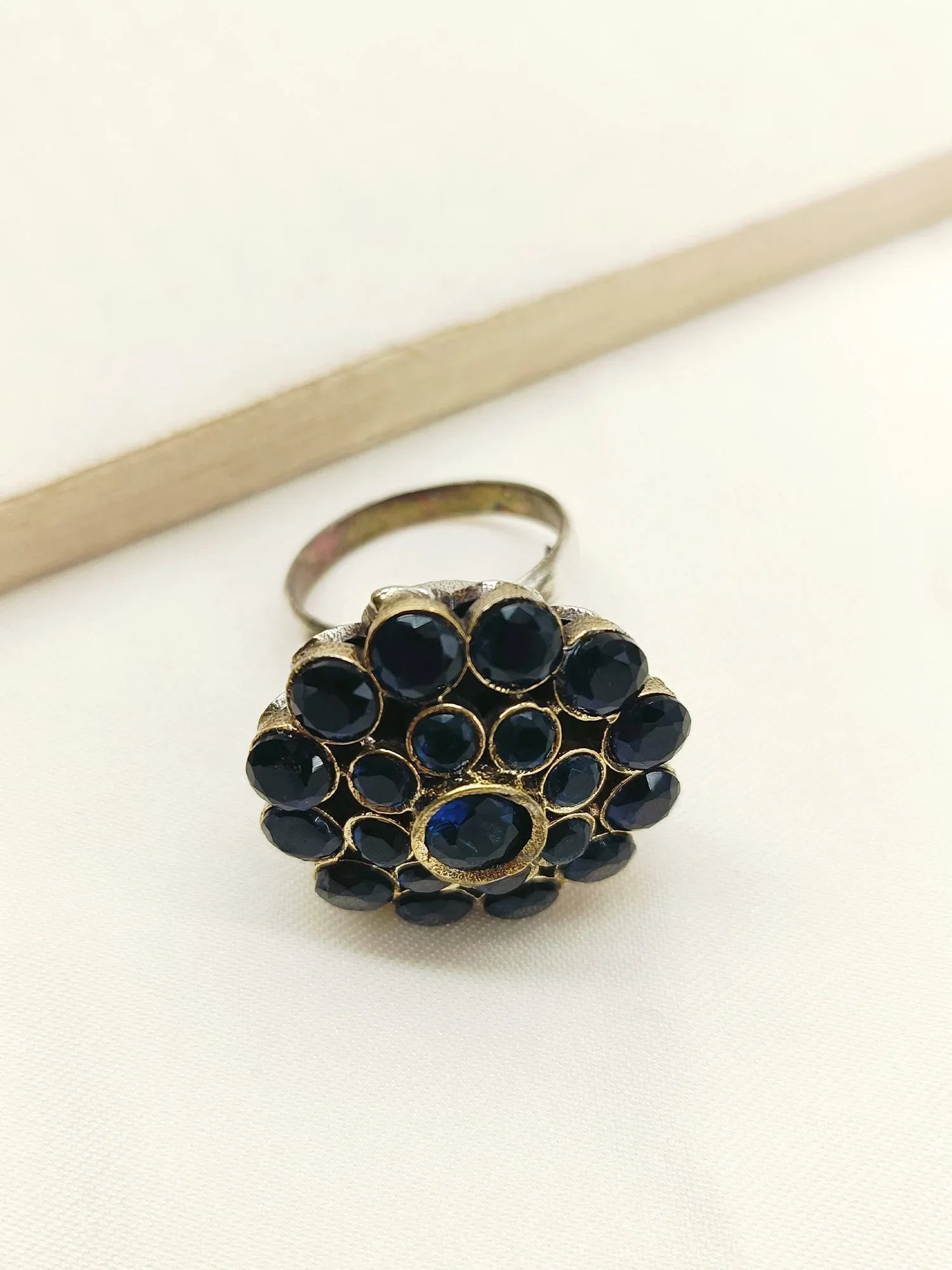 Jane Navy Blue Men's Finger Ring