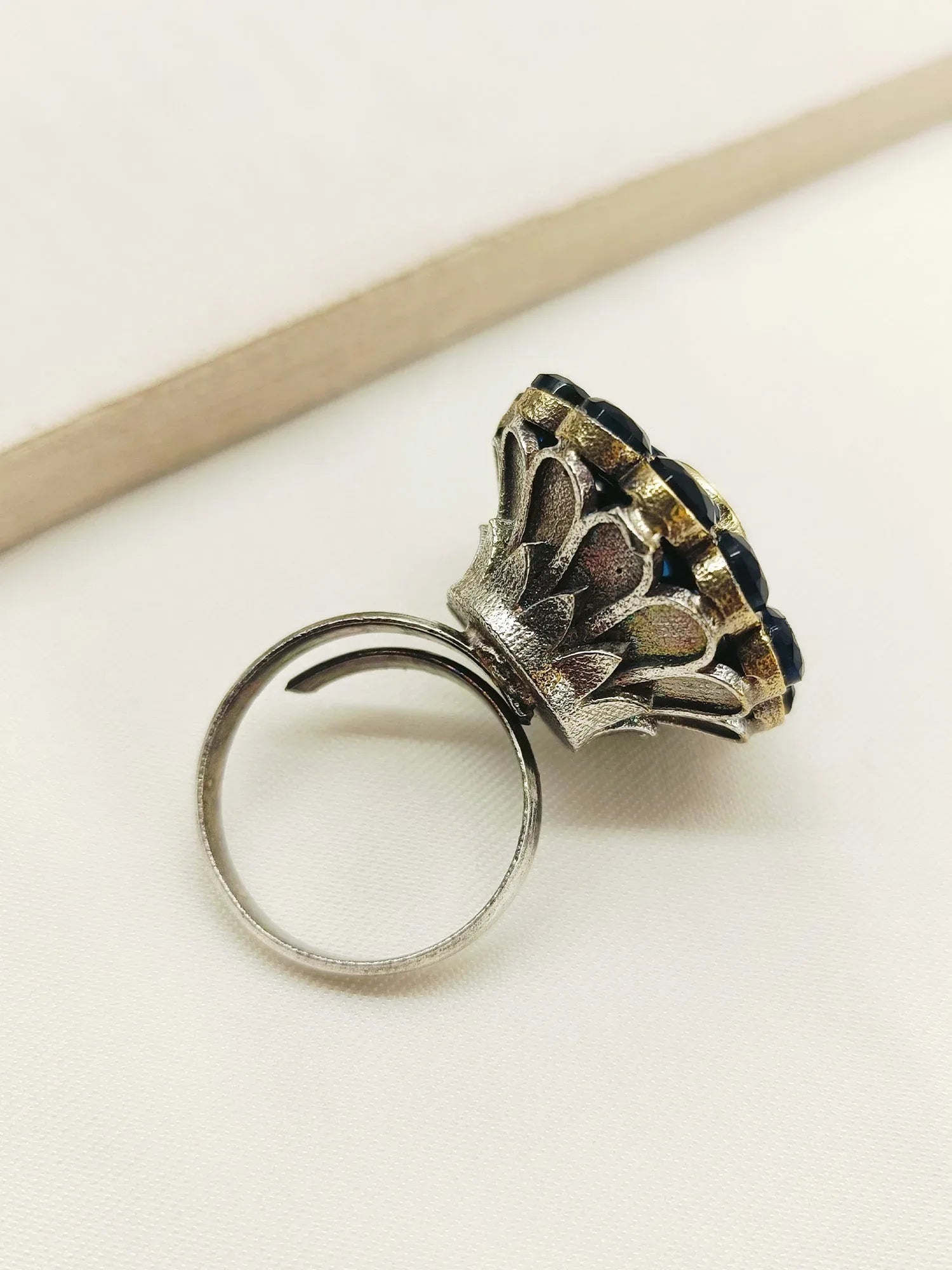Jane Navy Blue Men's Finger Ring
