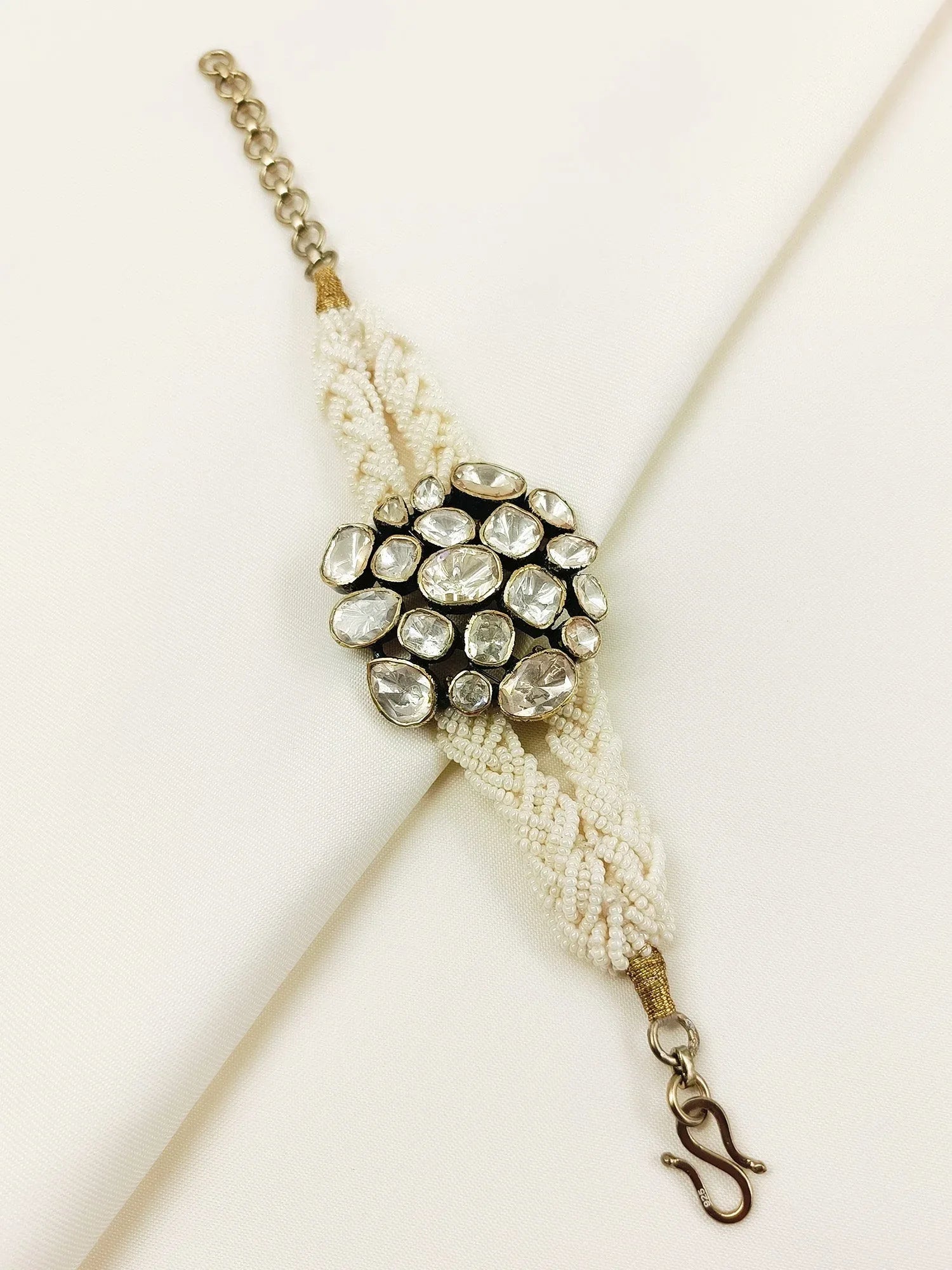 Saksham 92.5 Silver Moissonite Bracelet