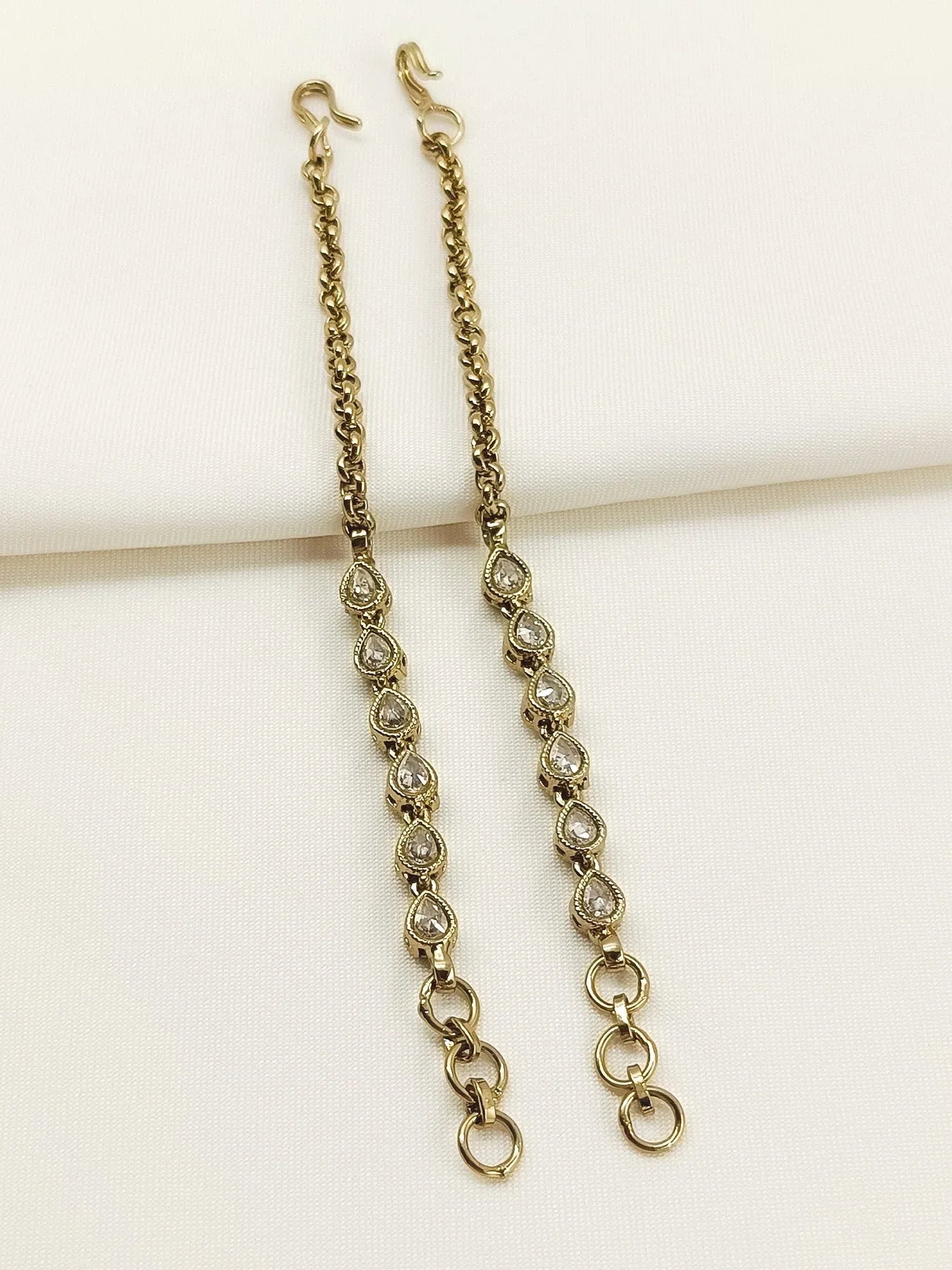 Raveena Copper Polki Traditional Ear Chain