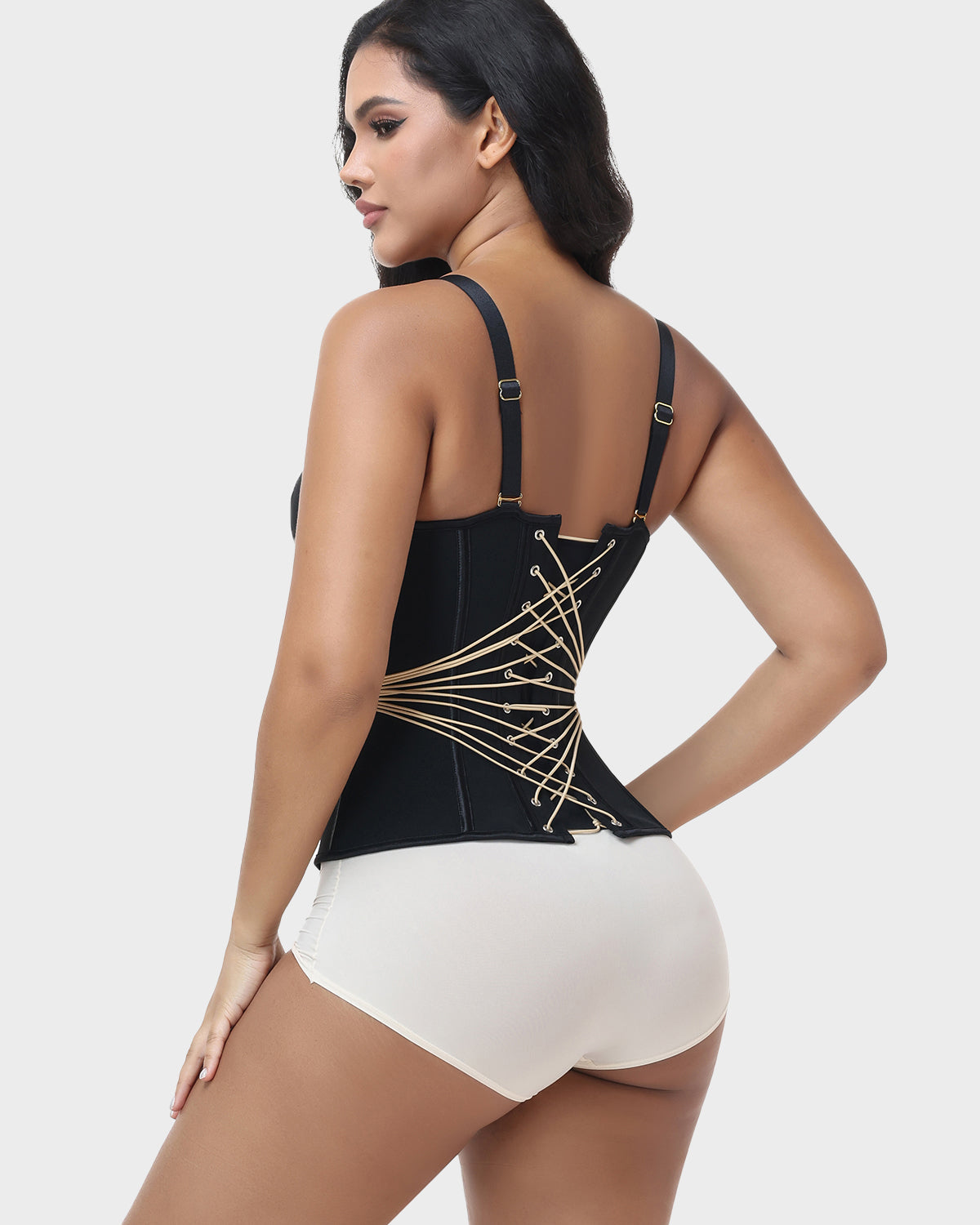 Shapshe® Sweetheart Neck Adjustable Strap Corset Vest Lace Up Boned Waist Trainer