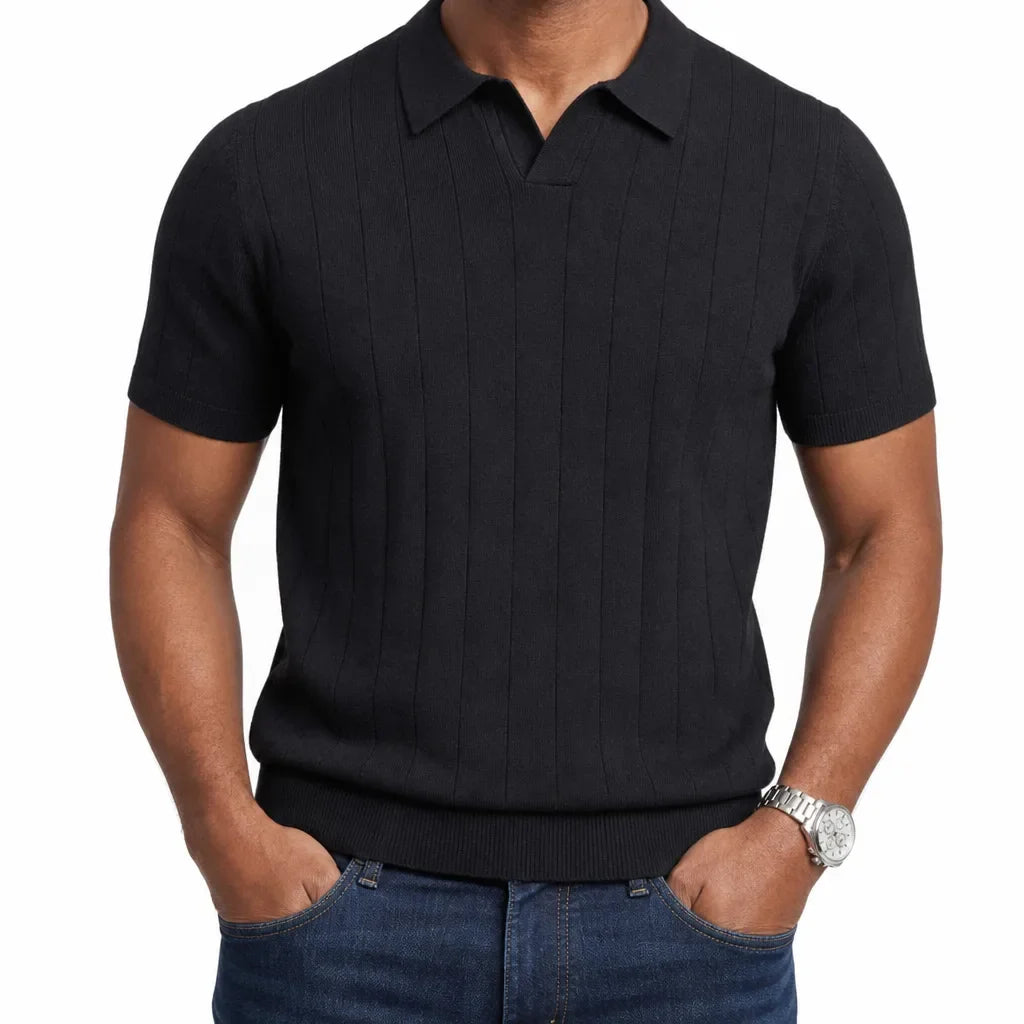 Alaric | Mens Fall Knit Polo Shirt