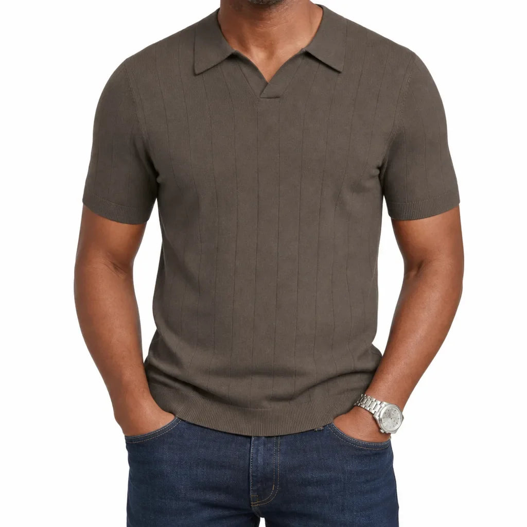 Alaric | Mens Fall Knit Polo Shirt