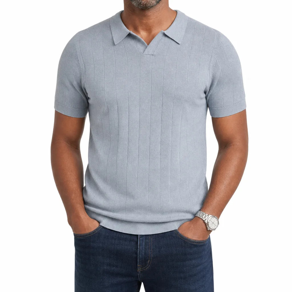 Alaric | Mens Fall Knit Polo Shirt
