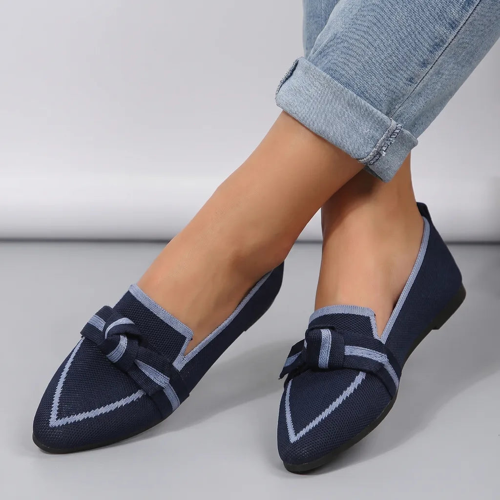 Alena Bow Knit Flats