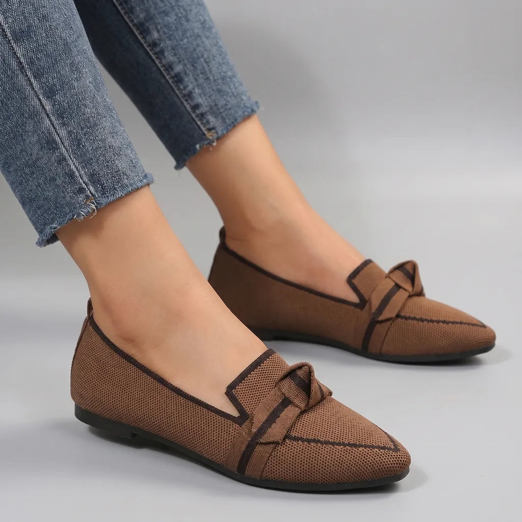Alena Bow Knit Flats