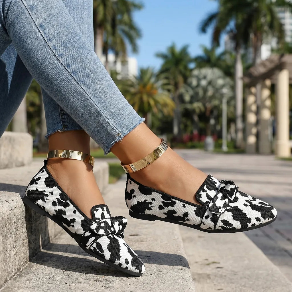 Alena Bow Knit Flats