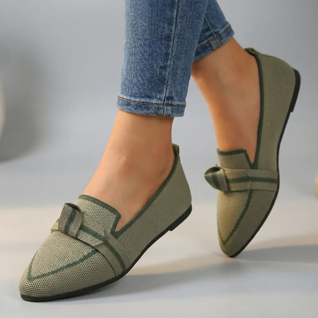Alena Bow Knit Flats