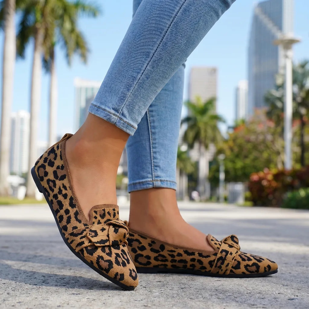 Alena Bow Knit Flats