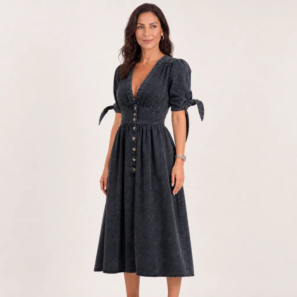 Alice | Womens Fall Denim Shirt Dress