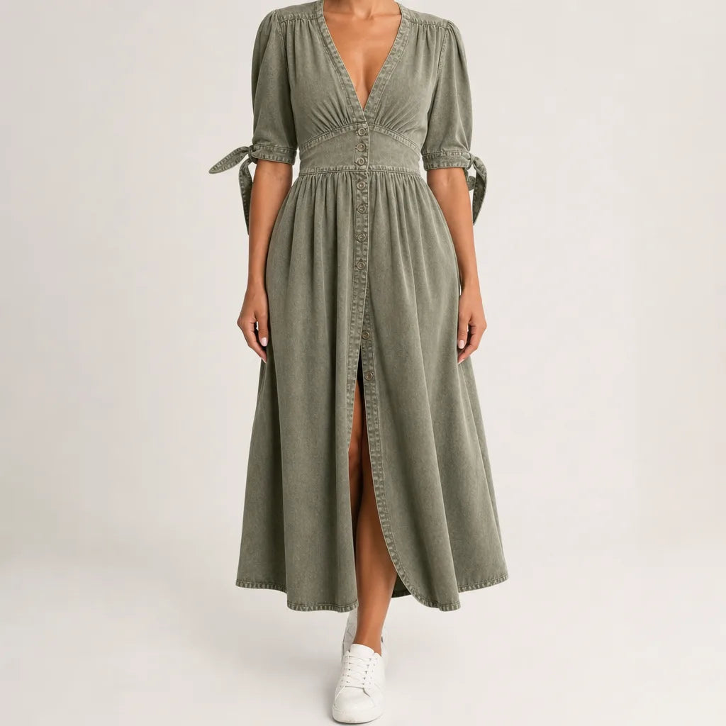 Alice | Womens Fall Denim Shirt Dress