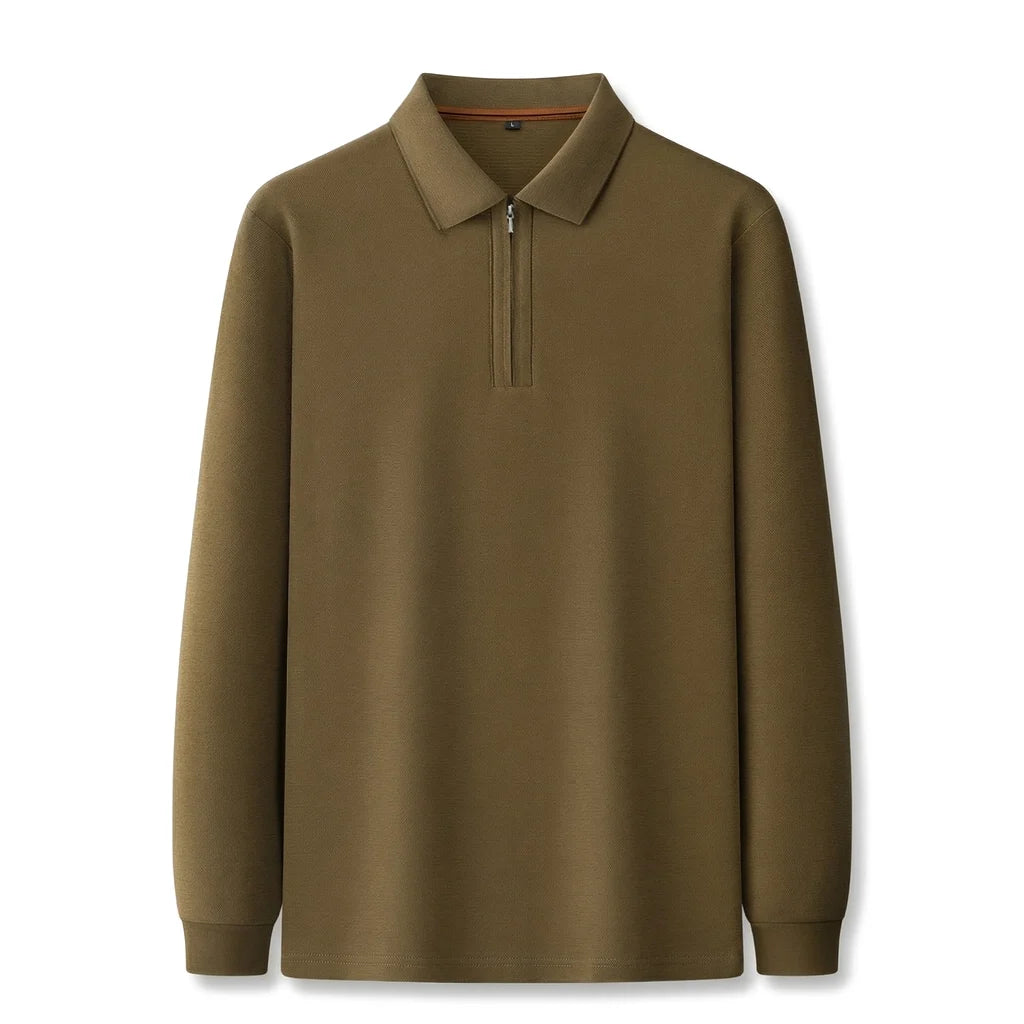 Alister Cotton Quarter-Zip Polo