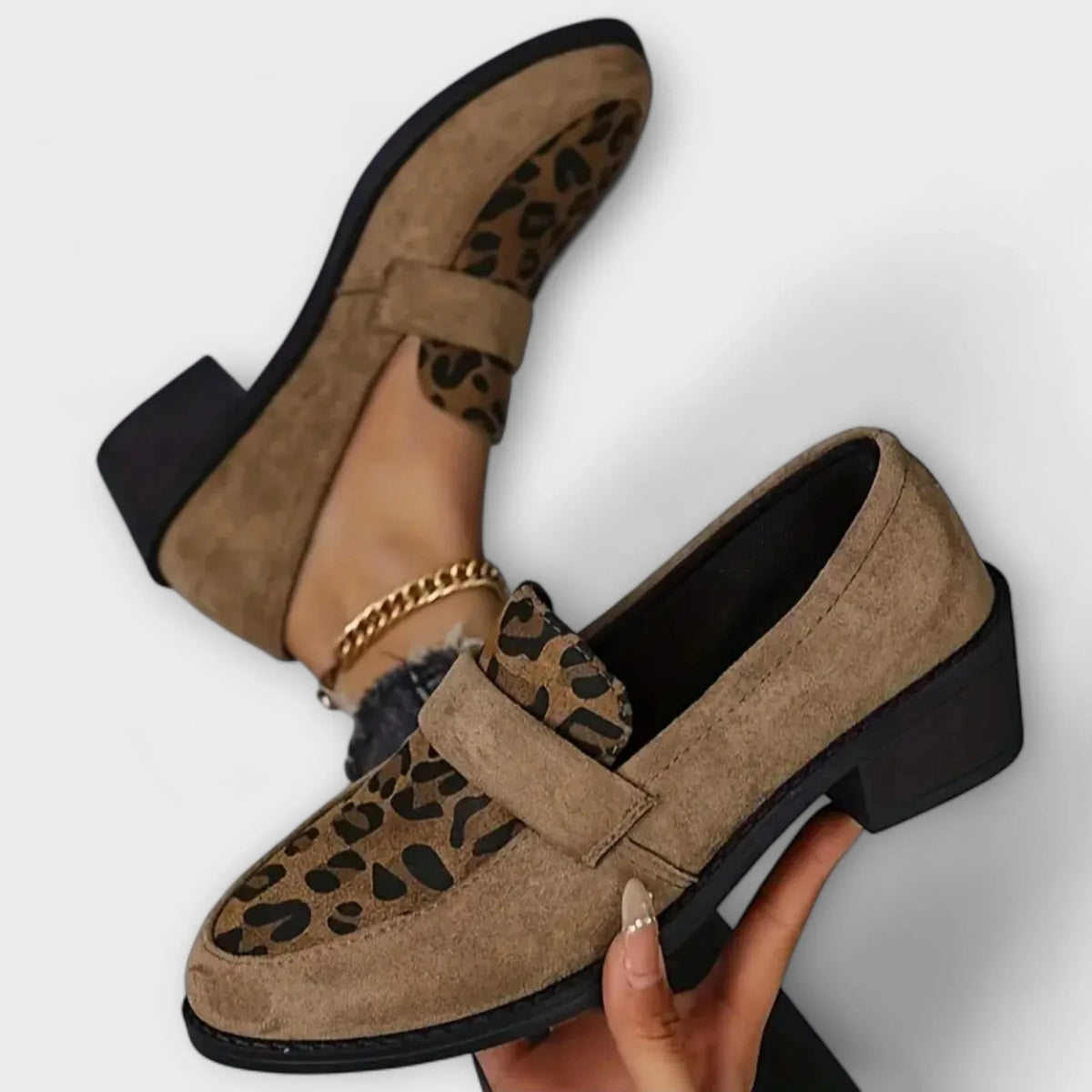 Hudson Ridge Amelia women's orthopedic Mary Jane loafers in black with strap and rounded toe, comfortable women's footwear.