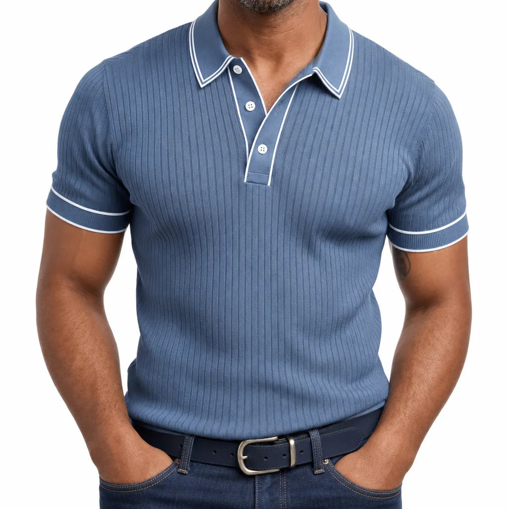 Amos | Mens Fall Knit Polo Shirt