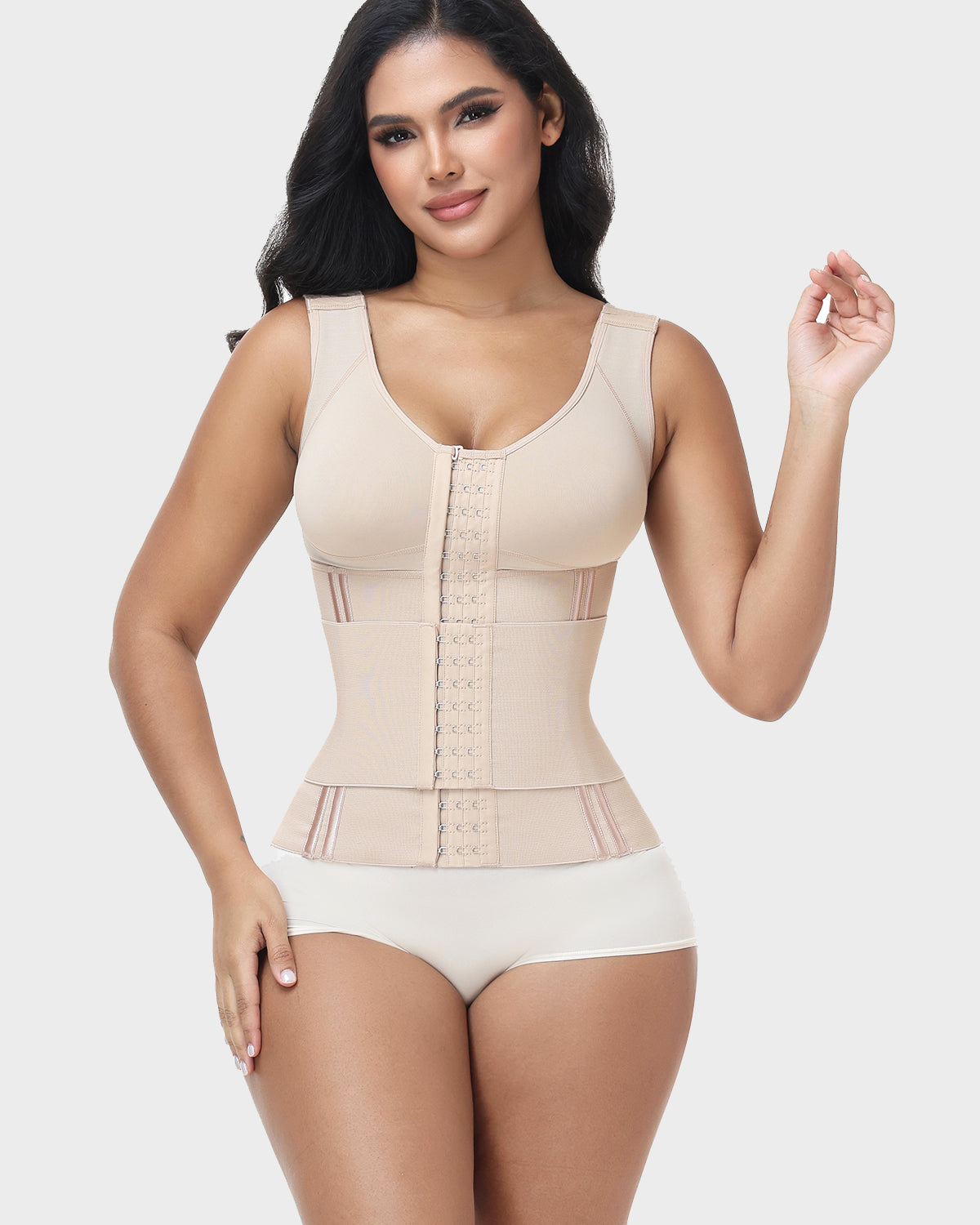 Double Compression Faja Vest Tummy Control Bust Support Waist Trainer